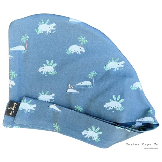 Hippopotamus on Blue | Pixie